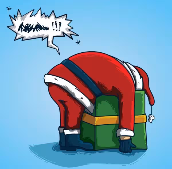 bad back santa vector 19990766